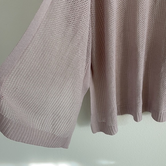 Chelsea & Theodore Open Knit Wool Blend Poncho - Picture 9 of 11